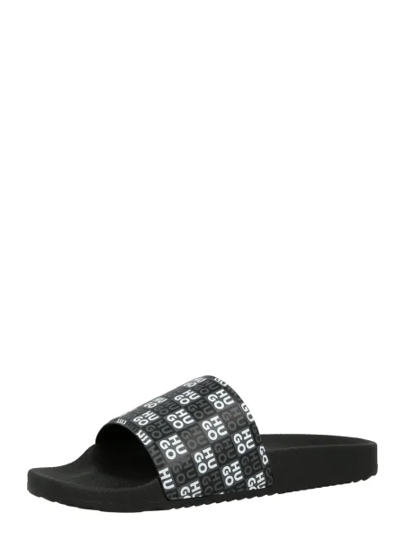 HUGO Pantofle Timein čedičová šedá / černá bílá