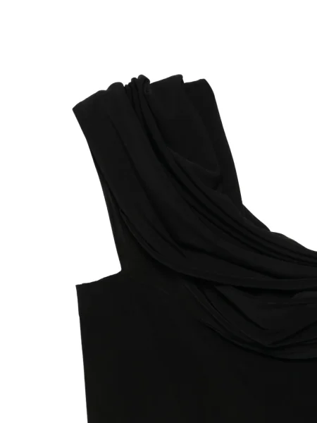 Body Norma Kamali drapat negru