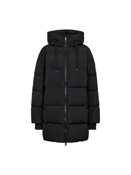 Płaszcz puchowy zapinany na błyskawiczny dwustronny Mos Mosh czarny