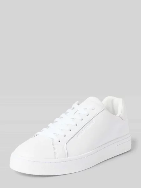 Sneakersy z naturalnej skóry model Action' Armani Exchange białe