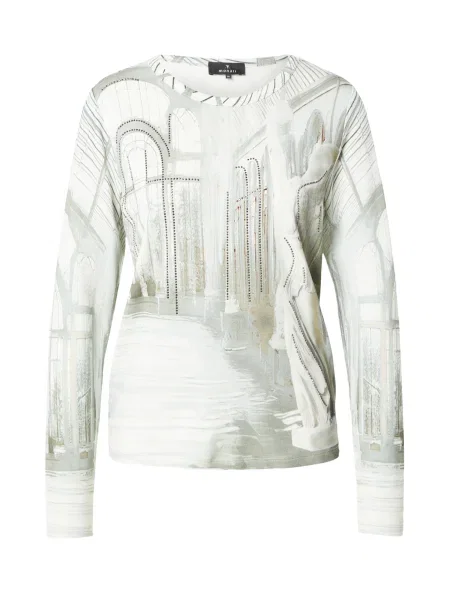 Monari Tričko slonová kost olivová šedá