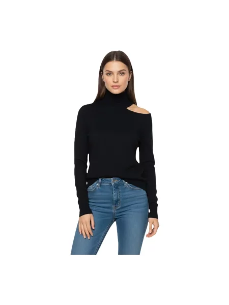 Lniany golf golf Kangra czarny