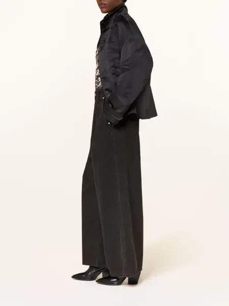 Allsaints Džíny S Širokými Nohavicemi Haze washed black černé