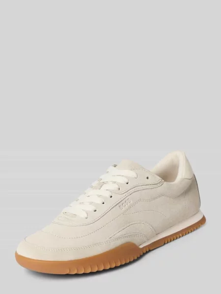 BOSS sneakersy skórzane Carlynn szary białe