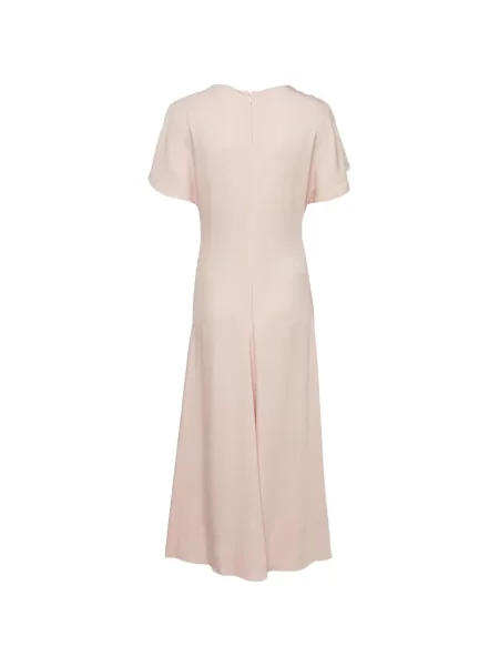 Rochie midi Reiss cu volane din jerseu roz