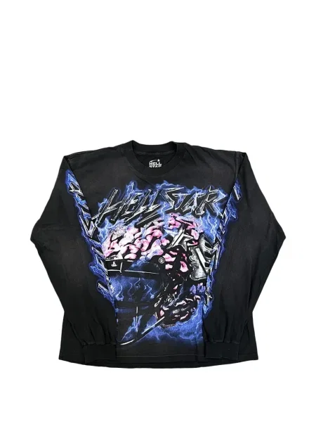 Dlouhé tričko Hellstar černé