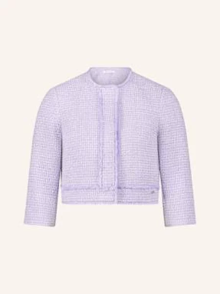 Betty&Co Żakiet Pudełkowy Z Bouclé Z Rękawem lila fioletowa