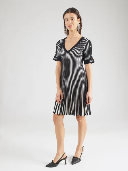 Liu Jo Rochie tricotat Maglia negru alb