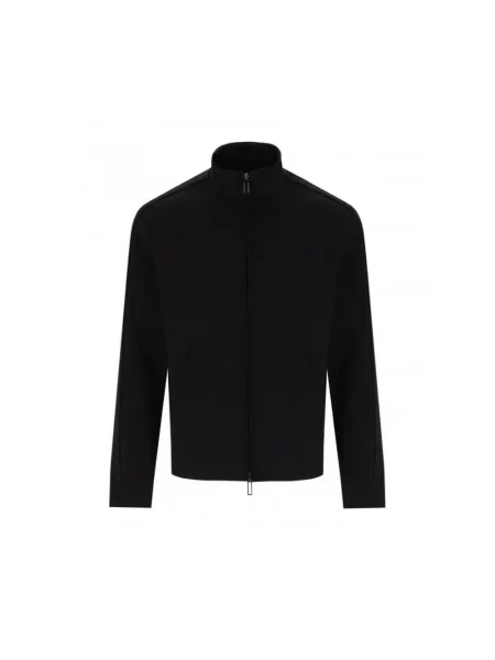 Dzianinowy kardigan Emporio Armani z logo czarny