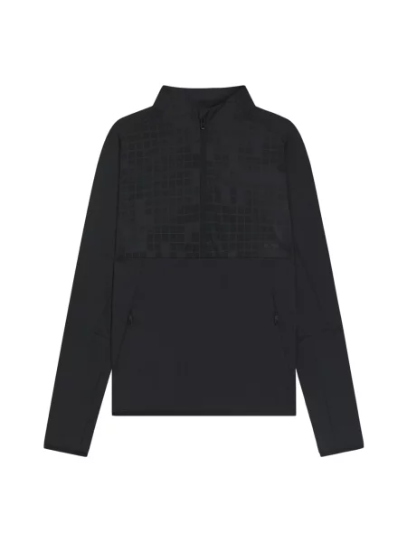 Sweter Hugo z zamkiem błyskawicznym do połowy niebieski