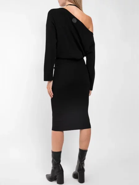 Платье миди Moschino черное
