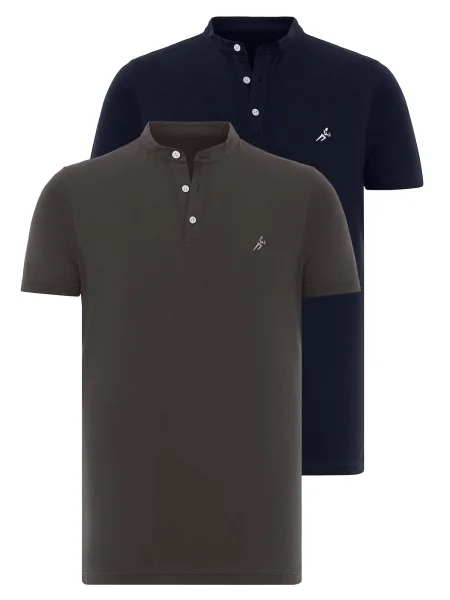 Moxx Paris Tricou EINDHOVEN bleumarin / maro alb