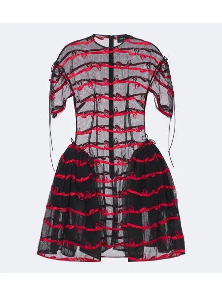 Rochie Simone Rocha cu funde din tul negru