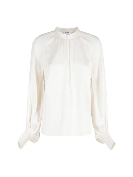 Bluzka Filippa K ze stójką beżowa