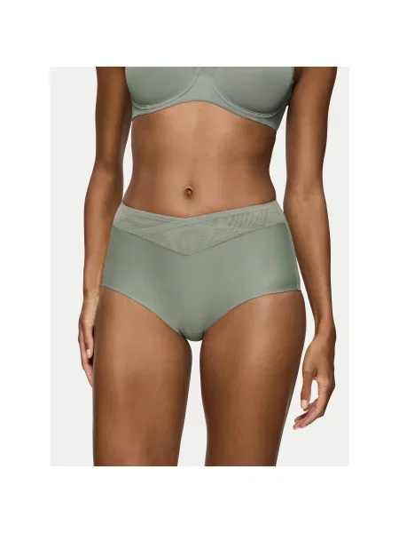 Triumph Klasične spodnje hlačke z visokim pasom True Shape Sensation zelena