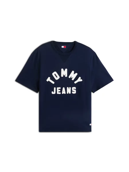 Tommy Jeans Tricou NEW CLASSIC bleumarin alb