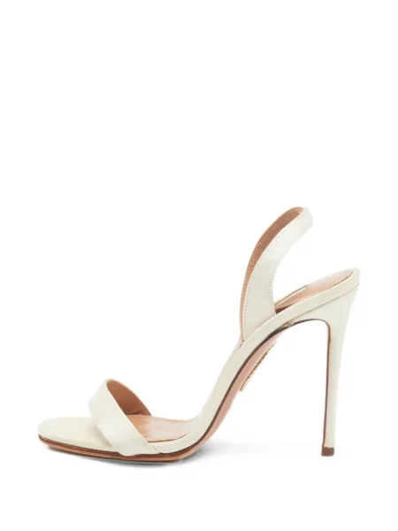 Sandale Aquazzura slingback cu bretele alb