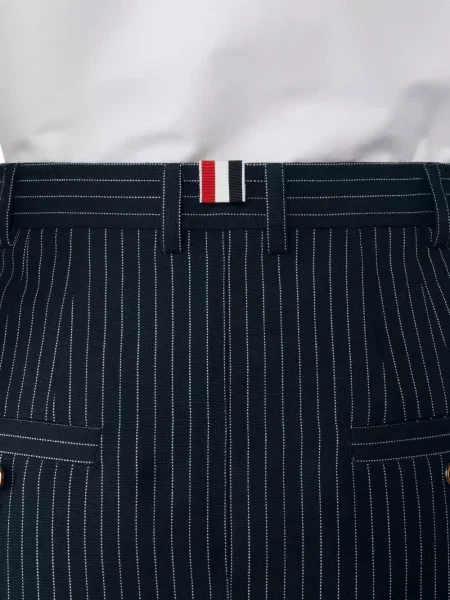 Fustă Thom Browne cu dungi albastru