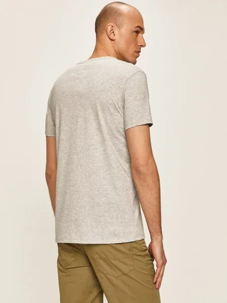Футболка Lacoste однотонний сірий