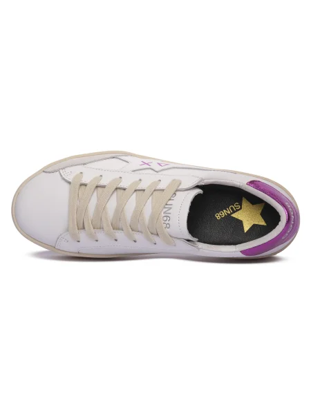 Pantofi Sun68 din piele alb