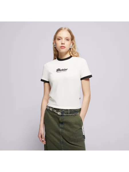 Dickies T-Shirt Lewistown Ringer Ss Tee W beżowa