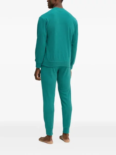Pijamale Benetton din fleece verde