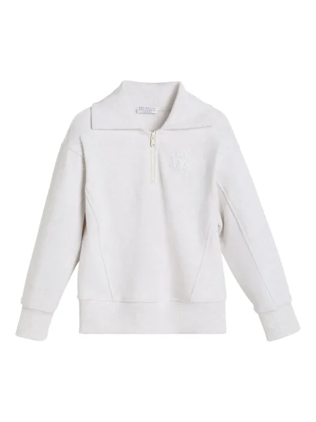 Bluza rozpinana dziecięca Brunello Cucinelli szara