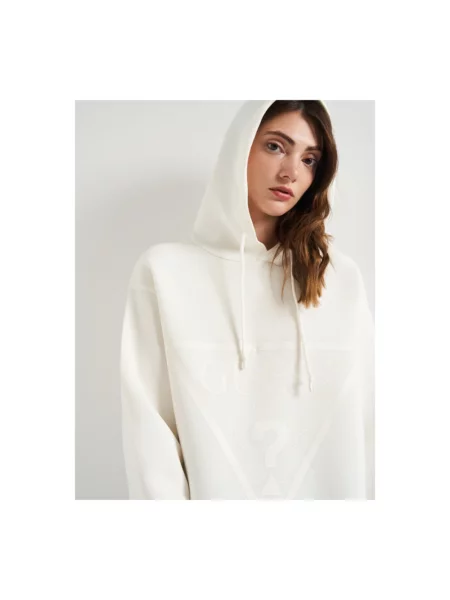 Guess bluza z kapturem biały
