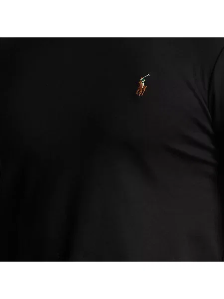 Koszulka Ralph Lauren z logo klasyczna do golfa czarna