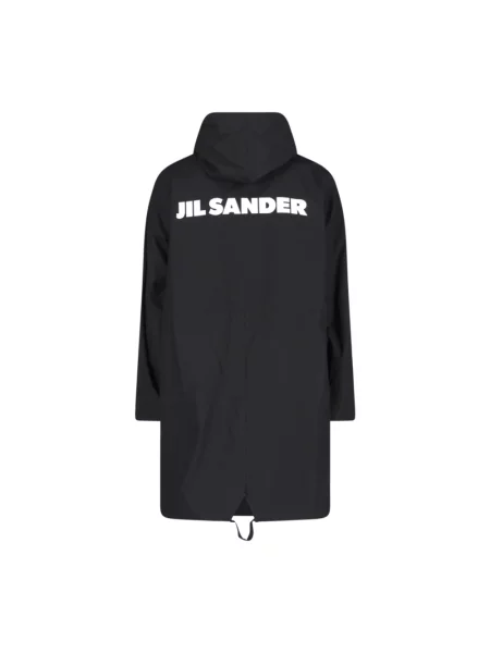 Parka Jil Sander z logo czarna