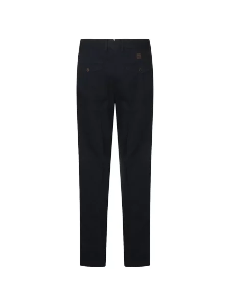 Pantaloni Incotex cu model herringbone albastru