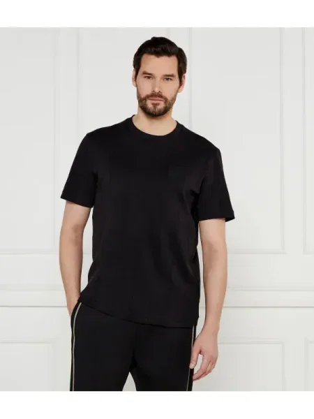 BOSS GREEN Tricou DropNeedle AC | Relaxed fit | stretch negru