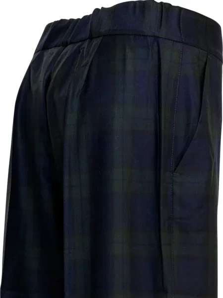Pantaloni Sa Su Phi în carouri albastru