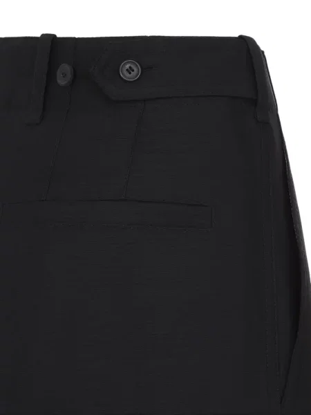 Pantaloni cargo Carven de lână negru