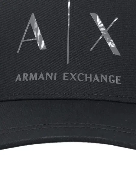Șapcă Armani Exchange cu autograf negru