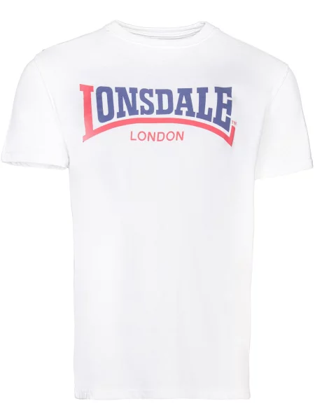 LONSDALE Tricou Two Tone albastru / roșu alb