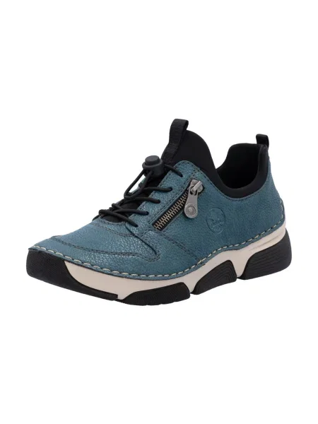 Rieker Pantofi cu șireturi sport albastru negru