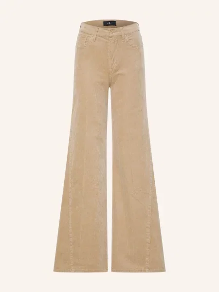 7 For All Mankind Kordové Kalhoty Lotta béžová