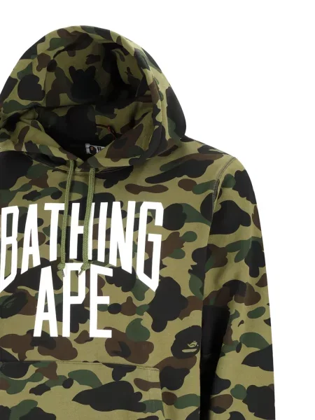 Hanorac cu glugă A Bathing Ape® cu imagine verde