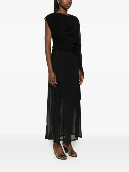 Rochie maxi Gestuz drapată negru