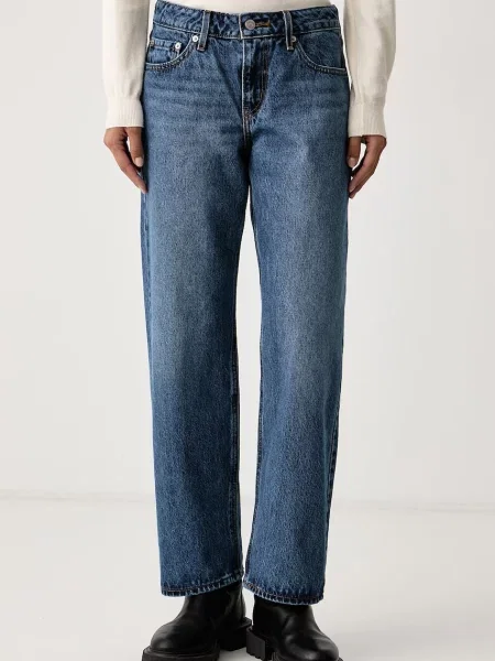 Levi's blugi straight pentru femei LOW STRAIGHT albastru