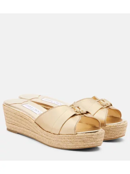 Espadrile Jimmy Choo din piele auriu