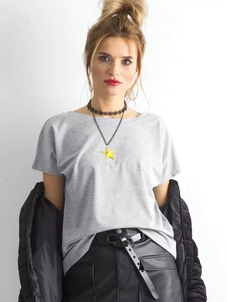 Tričko Fashionhunters sivá
