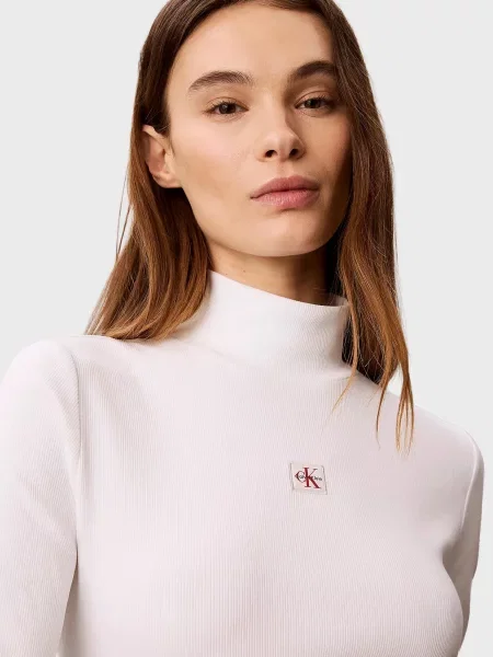 Водолазка Calvin Klein Jeans для гольфа белая