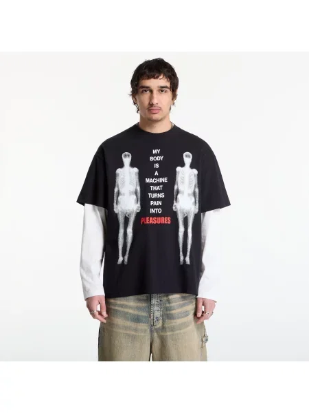 Tricou PLEASURES Machine T-Shirt Black XXL negru