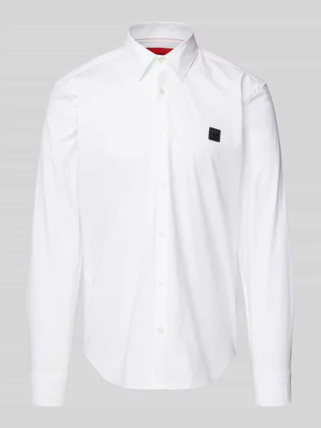 Koszula casualowa o kroju slim fit z mieszanki bawełny model ‘ERMO’ Hugo biała