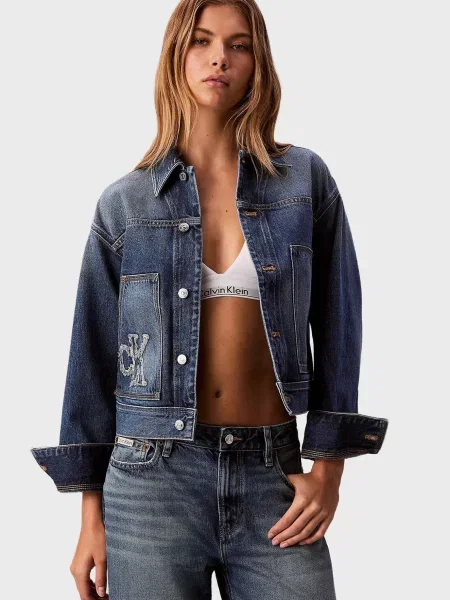 Джинсова куртка Calvin Klein Jeans синя