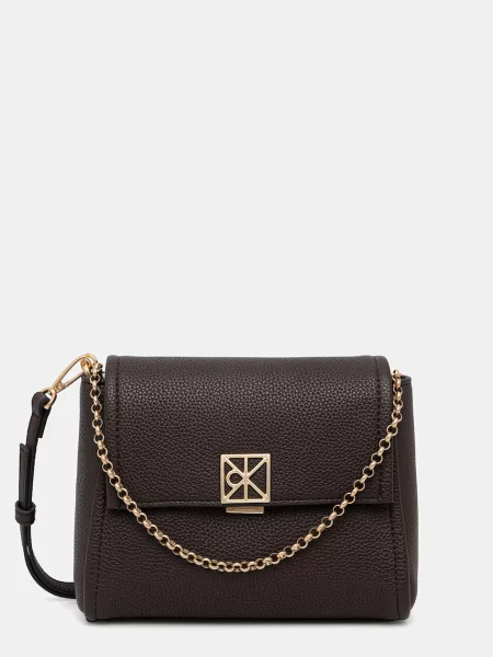Calvin Klein torebka crossbody z imitacji skóry brązowa