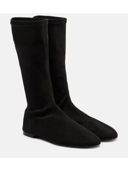 Tricou Proenza Schouler din piele de căprioară negru