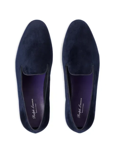 Loaferice Ralph Lauren Purple Label od samta plava